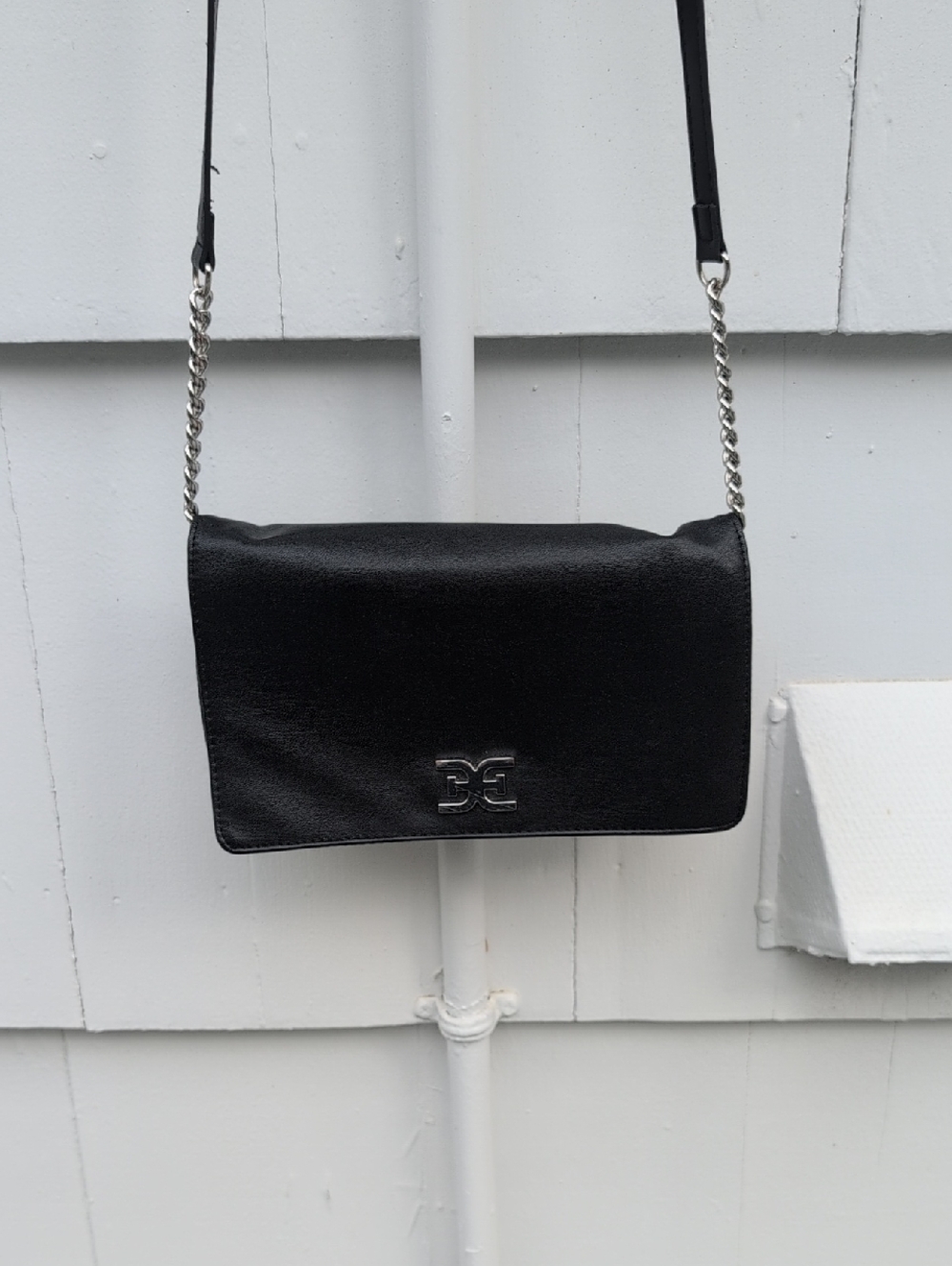 Sam Edelman Black Chain Strap Crossbody Bag